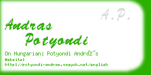 andras potyondi business card